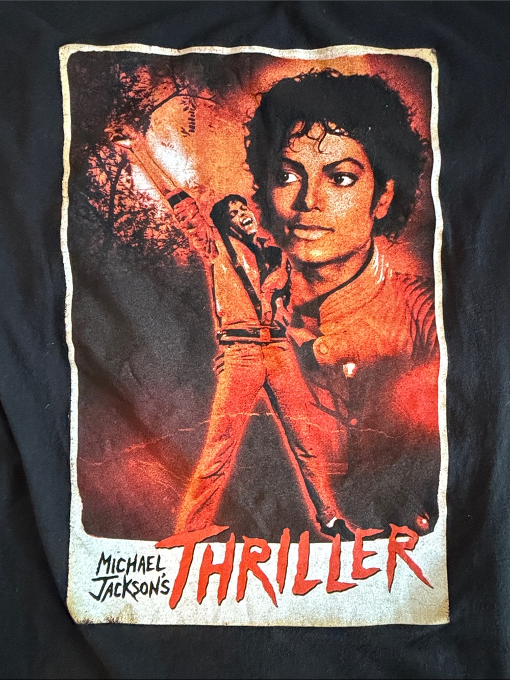 Michael Jackson Thriller Vintage Graphic Tee - Black Size L